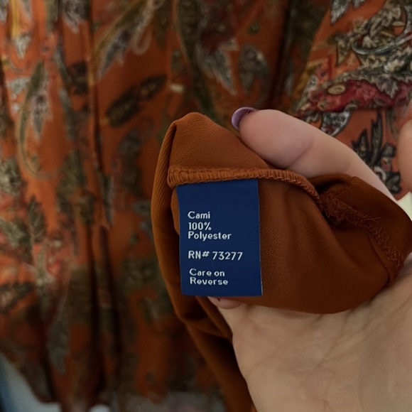 Apt. 9 Plus Size Paisley Bohemian Peasant Top & Cami - Picture 6 of 7